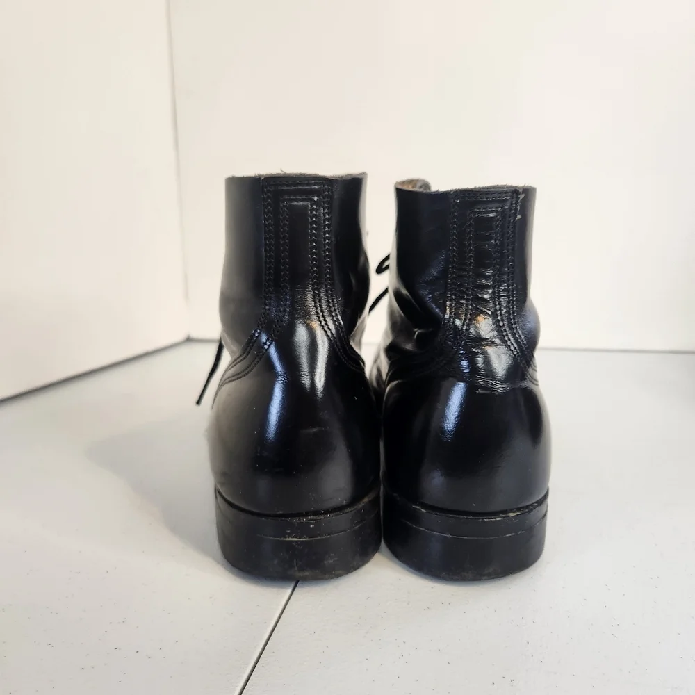 Biltrite Black Leather Steel Toe Work Combat Boots Mens Size 11.5 D Safety Lace - Picture 4 of 6